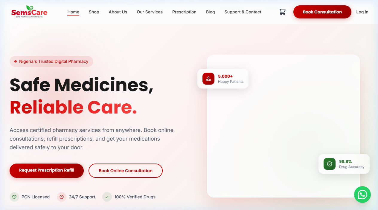 SemsCare website